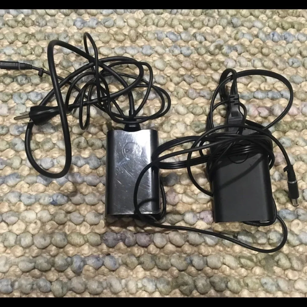 2 Genuine OEM Dell Latitude Laptop Slim 65w AC Power Adapter Charging Plug Cord